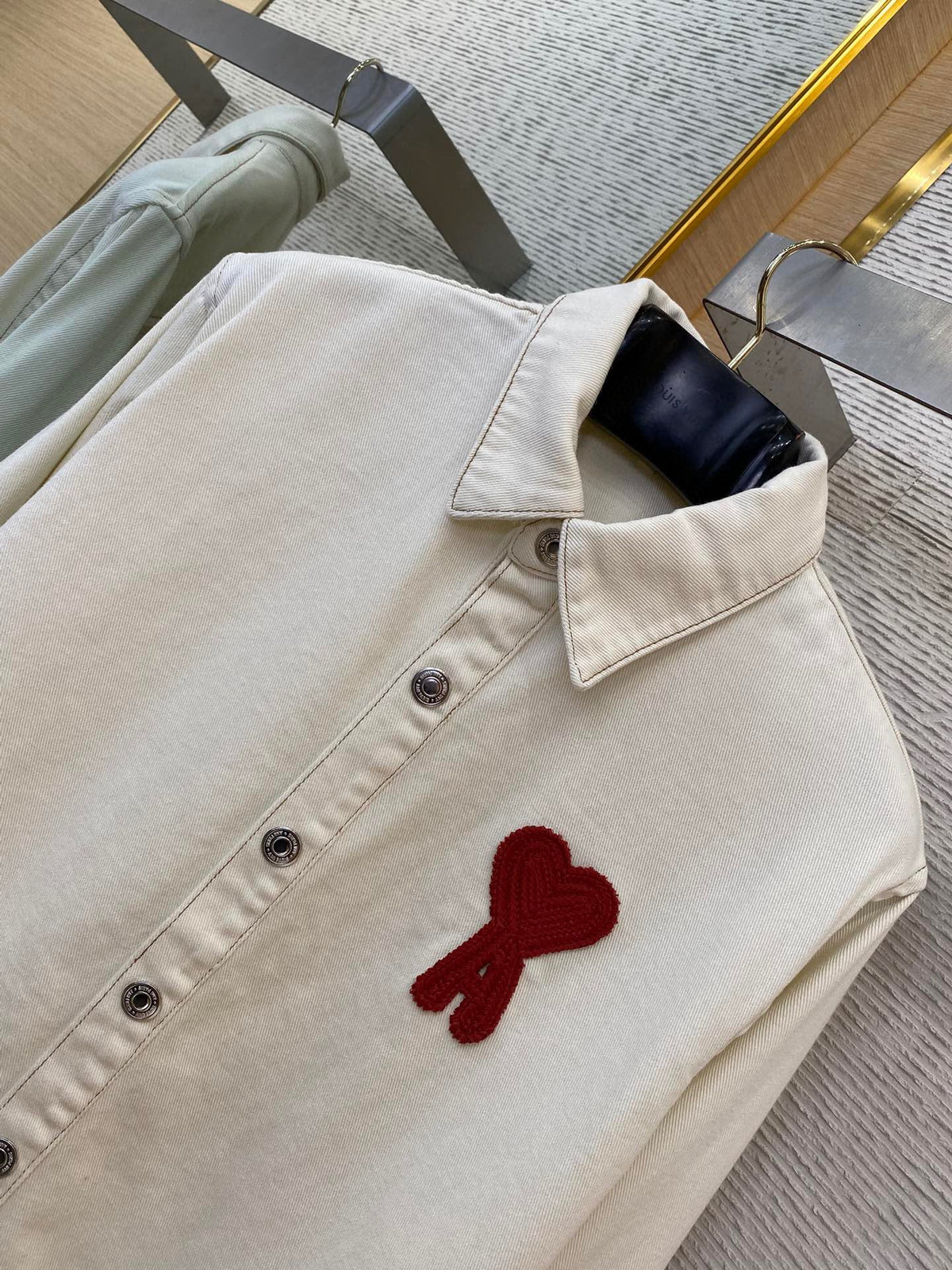 Cream Corduroy Patch Long-Sleeve - Men's