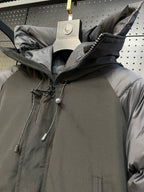 Black and White Puffer Jacket - Men's