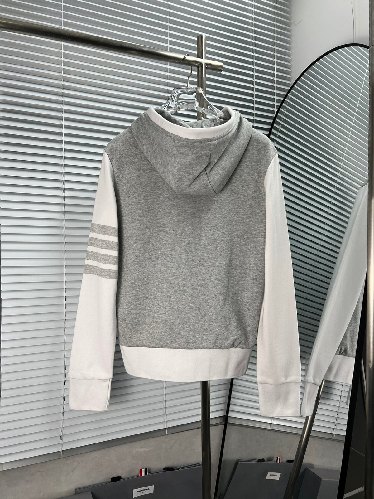 Grey Cotton Colourblock Zip-Through - Men's