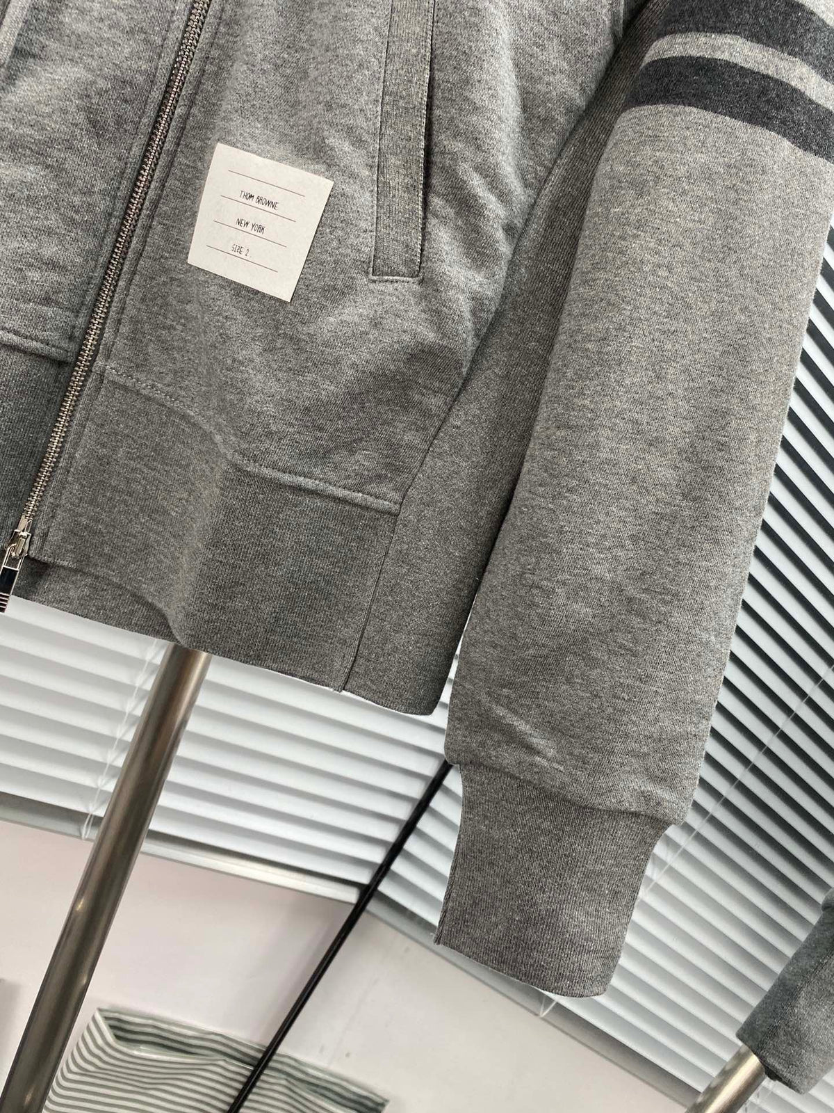 Navy Cotton Plain Zip-Through - Men's
