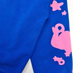 Blue Cotton Star Print Pullover - Men's