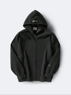 White Cotton Plain Zip-Through - Men's