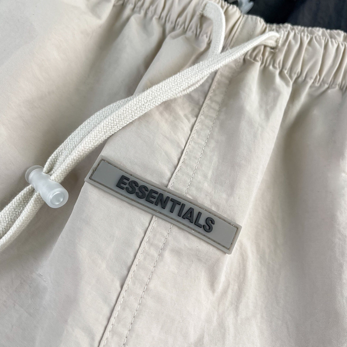 Grey Cotton Numeral Print Drawstring - Men's