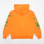 Orange Cotton Star Print Pullover - Men's
