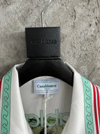 White Knit Crest Trim Short-Sleeve - Men's