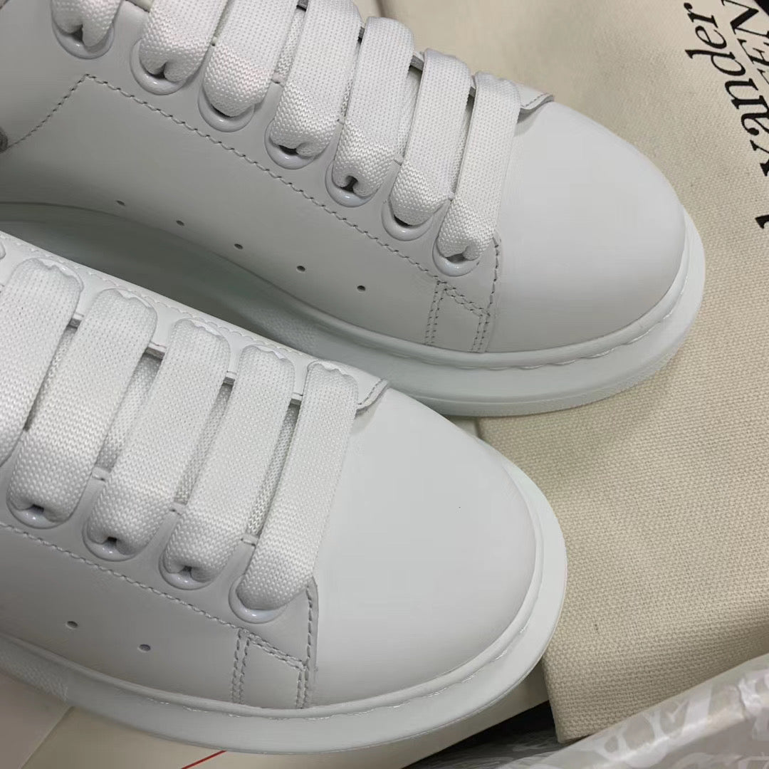 Oversized Grey Suede Tab Sneakers