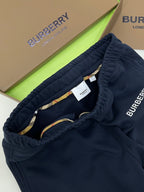 Navy Cotton Logo Joggers - Men's