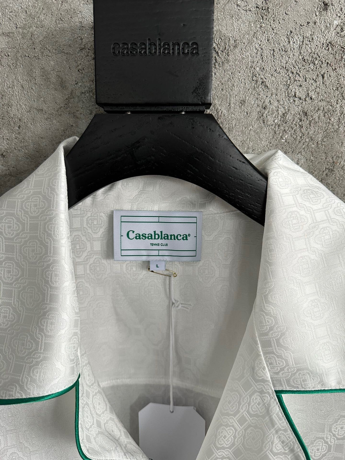 White Silk Piped Long-Sleeve - Men's