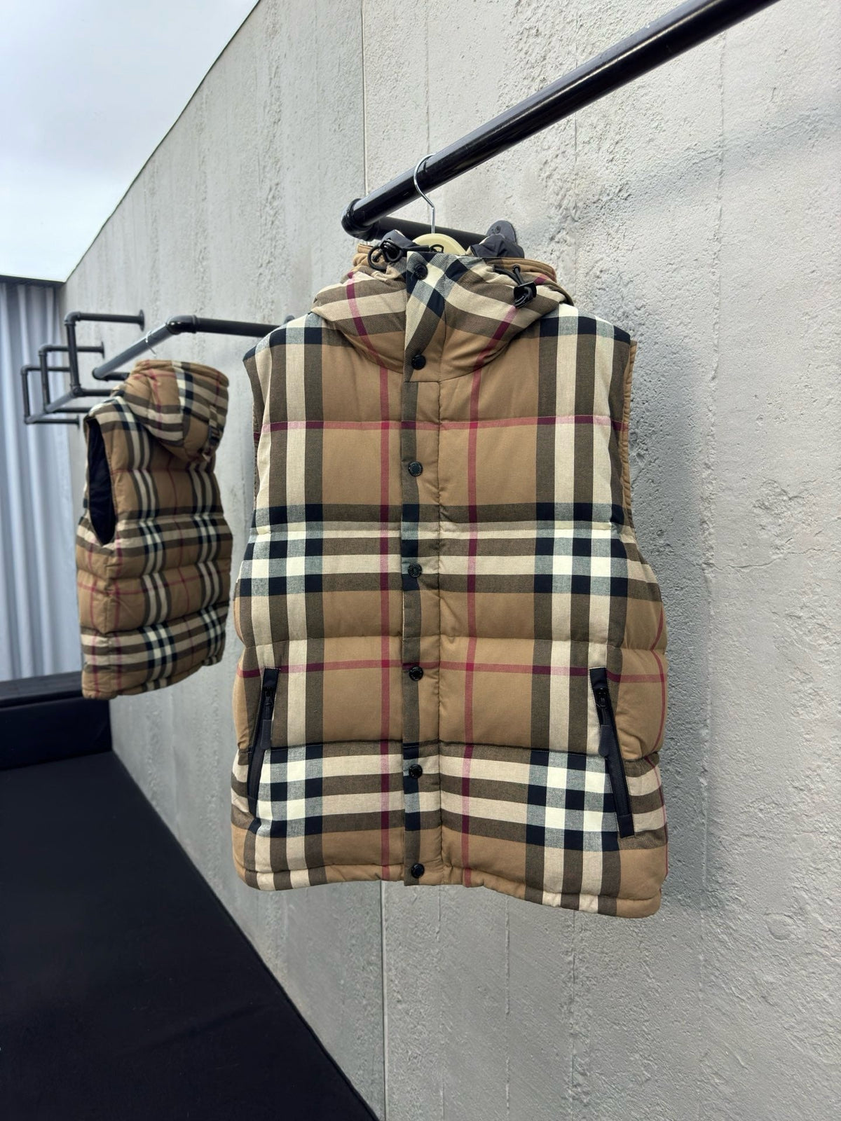 Vintage Check Hooded Jacket - Men's
