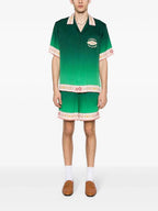 Green Crest Silk Shirt - Men's