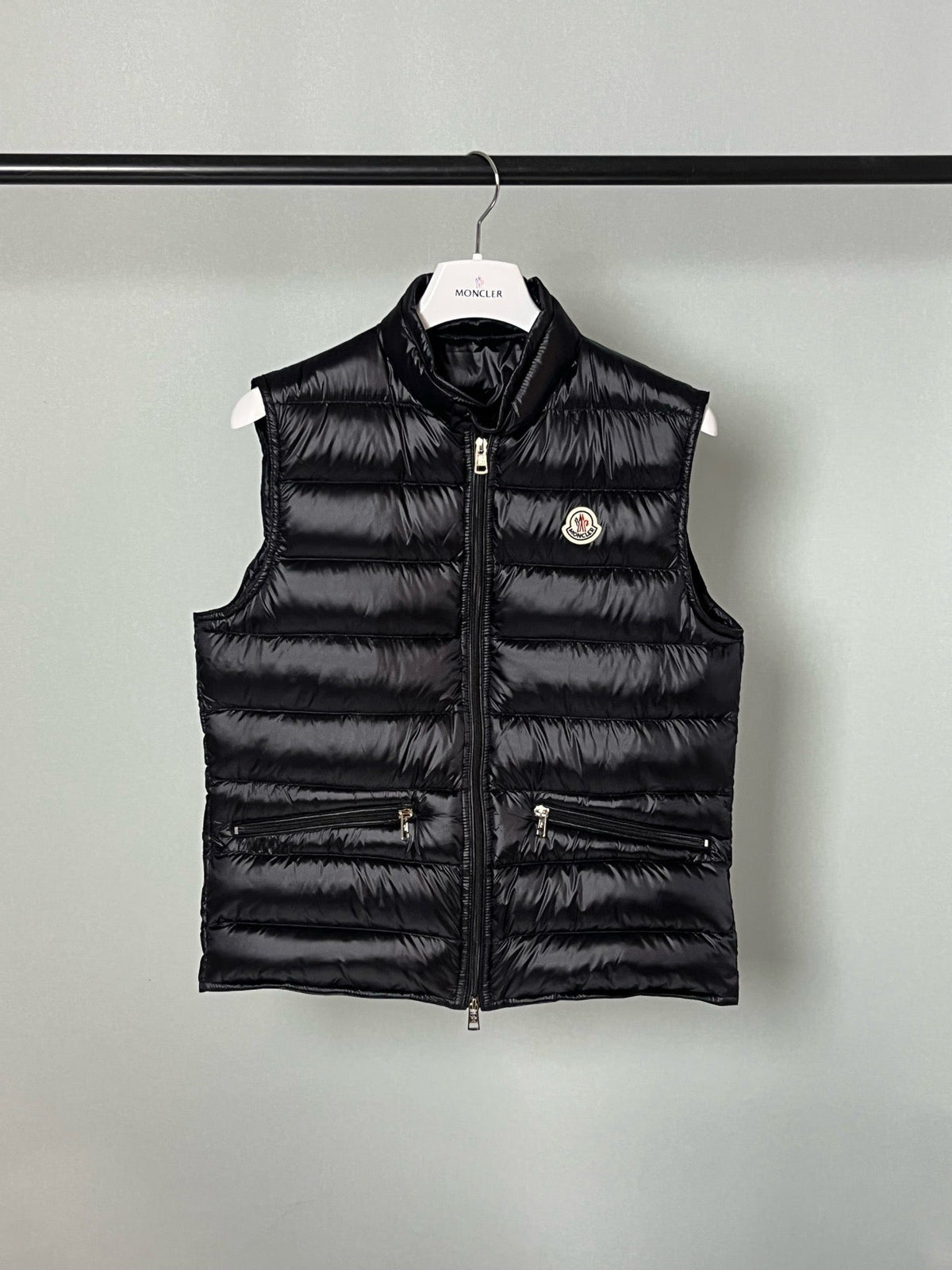 Black Nylon Lightweight Gilet - Men's