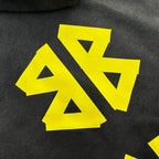 Black Cotton Washed Logo Pullover - Men's