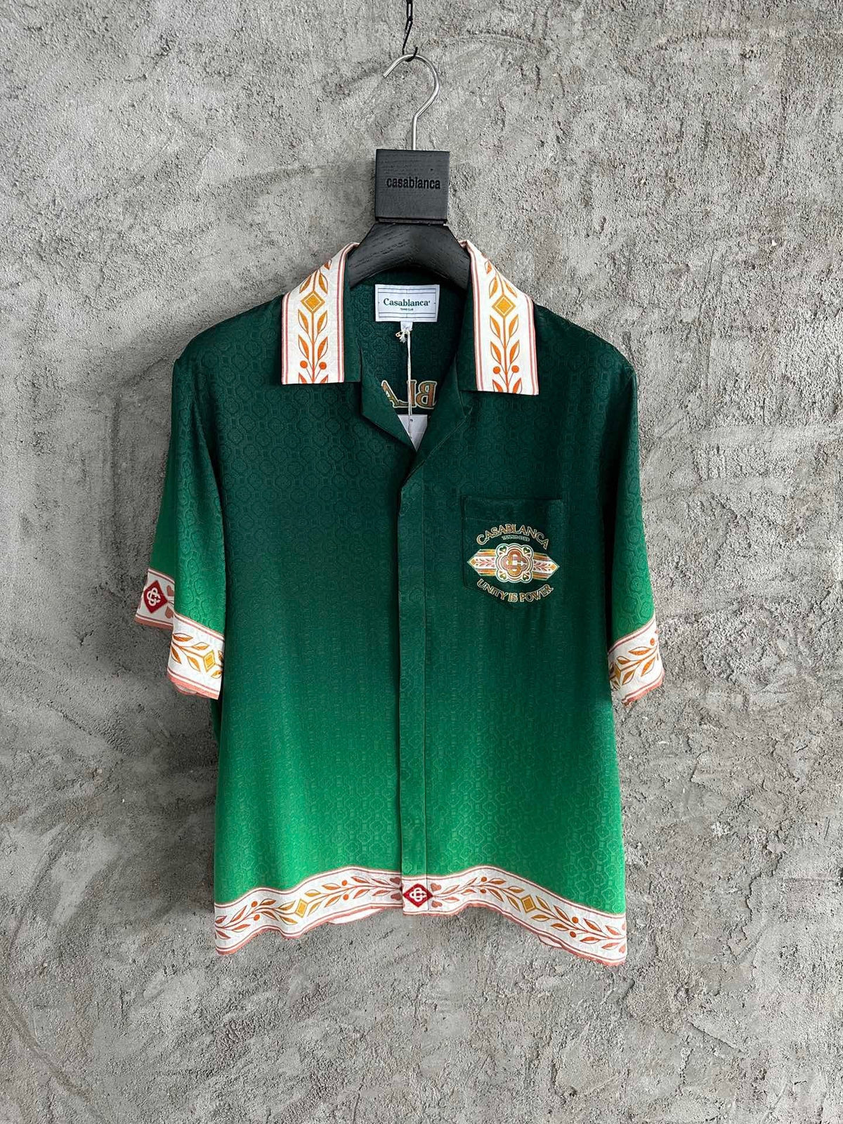 Green Crest Silk Shirt - Men's
