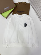Black Cotton Monogram Crewneck - Men's