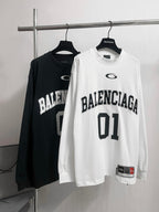 Black Jersey Numeral Long-Sleeve - Men's