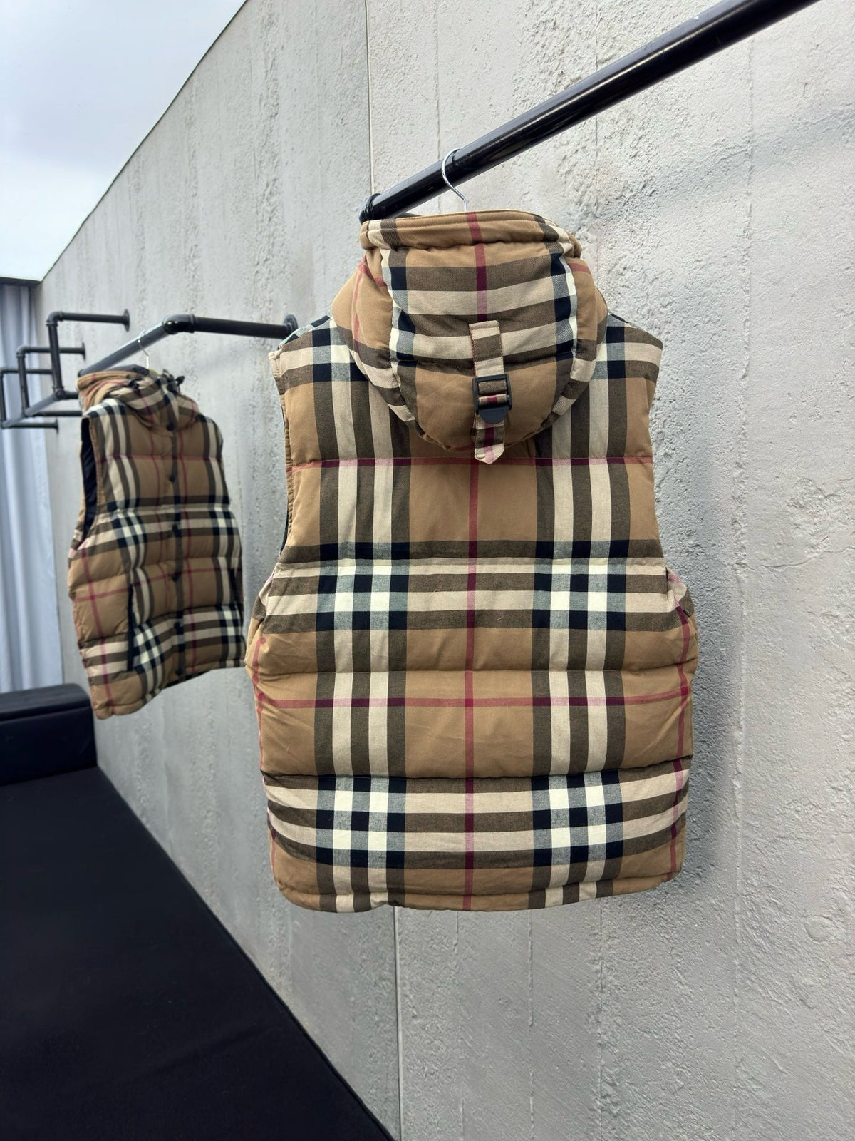 Vintage Check Hooded Jacket - Men's