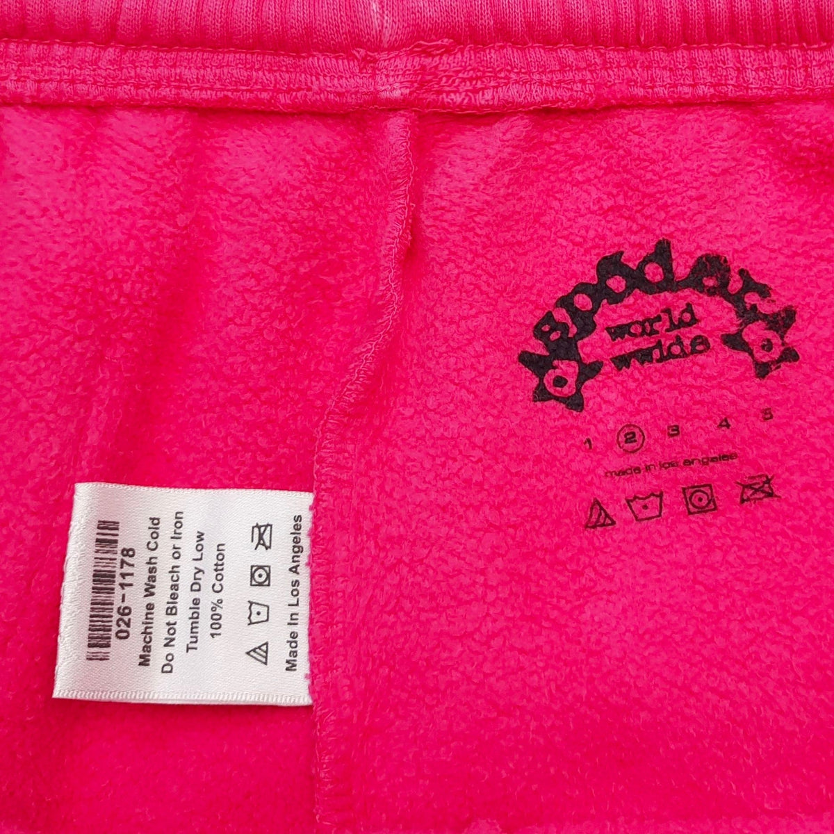 Pink Cotton Graphic Joggers - Men's