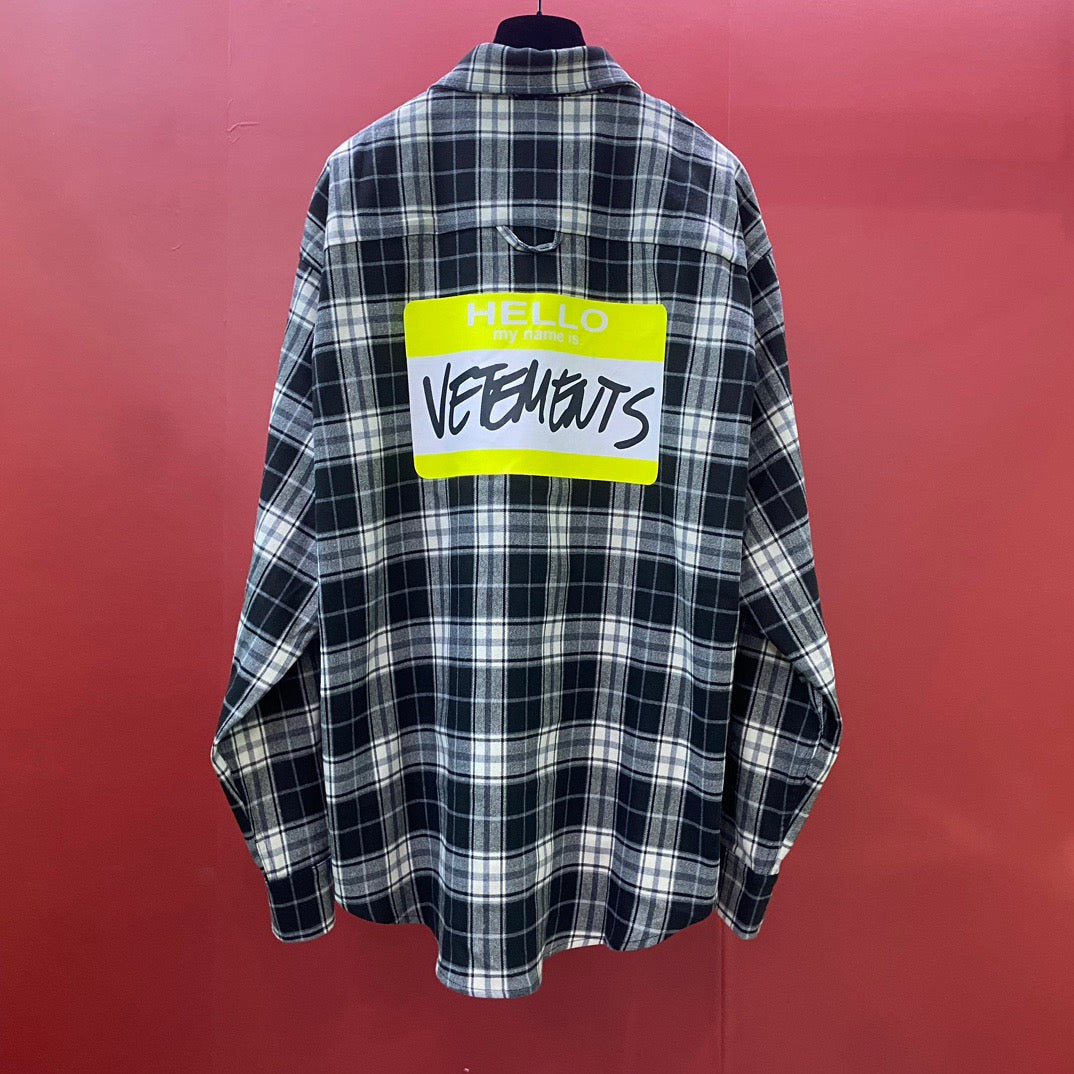 Navy Flannel Check Long-Sleeve - Men's