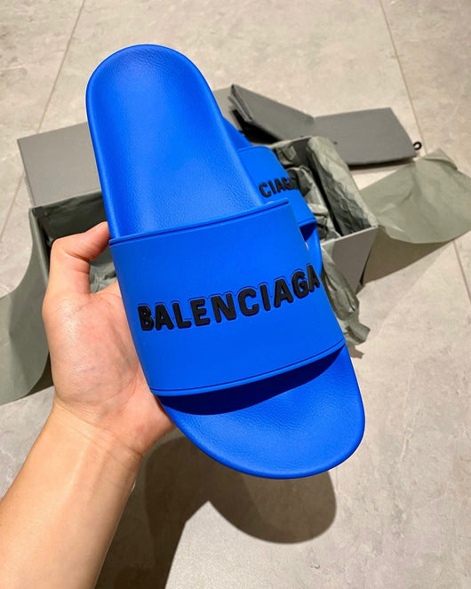 Blue Rubber Slides
