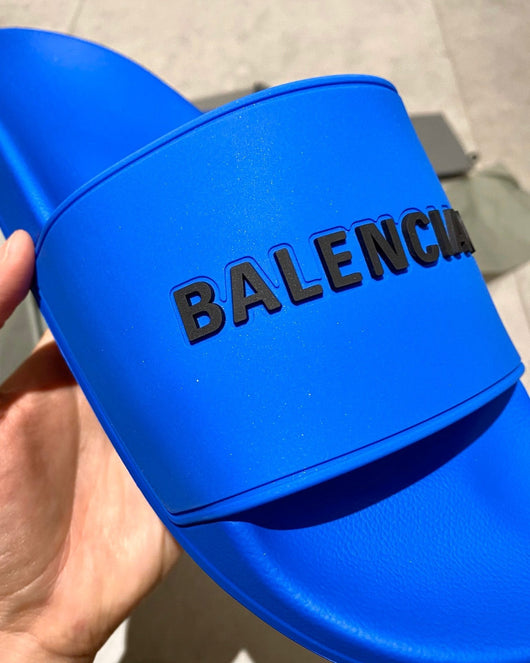 Blue Rubber Slides