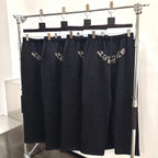 Black Cotton Graphic Wide-Leg - Men's