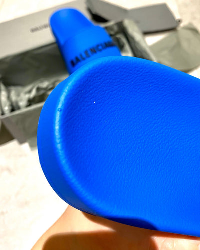 Blue Rubber Slides