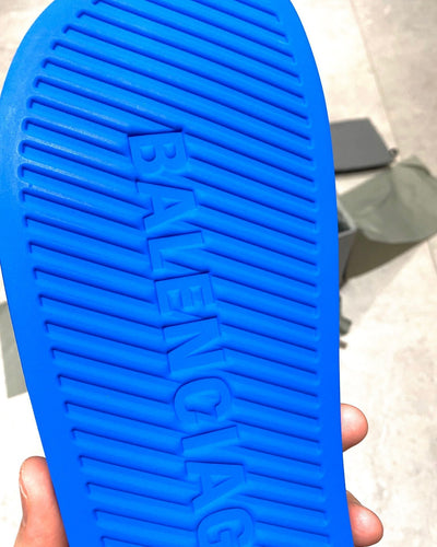 Blue Rubber Slides