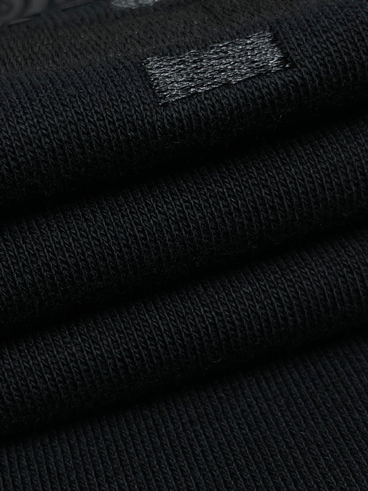 Navy Cotton Tonal Emblem Crewneck - Men's