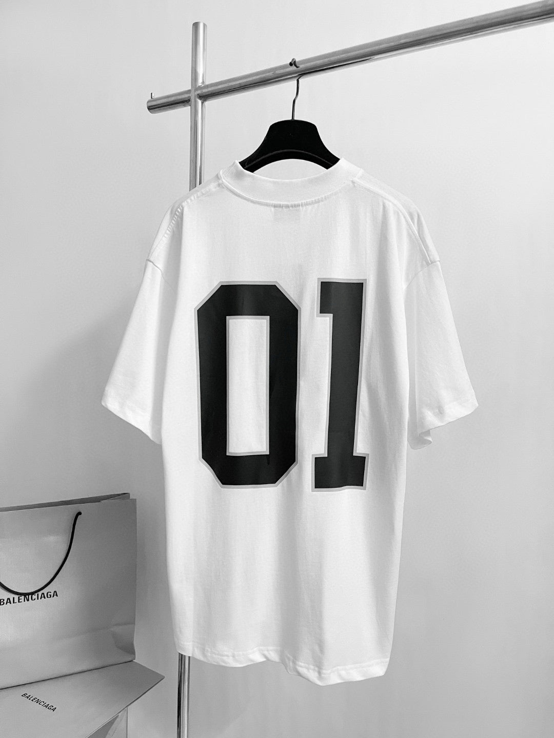 Black Jersey Numeral Short-Sleeve - Men's