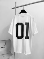 Black Jersey Numeral Short-Sleeve - Men's