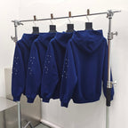 Navy Cotton Web Print Pullover - Men's