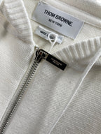 Navy Cotton Striped Sleeve Zip-Through - Men's