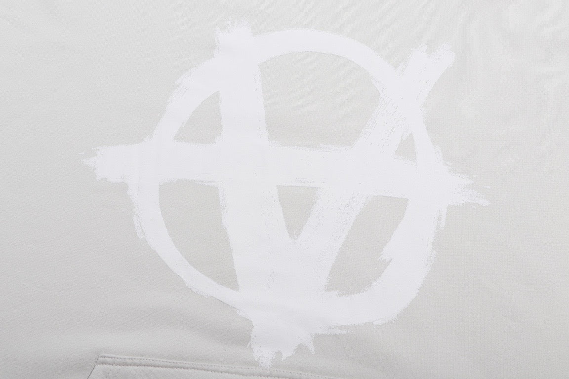 Black Cotton Tonal Graphic Pullover - Men's