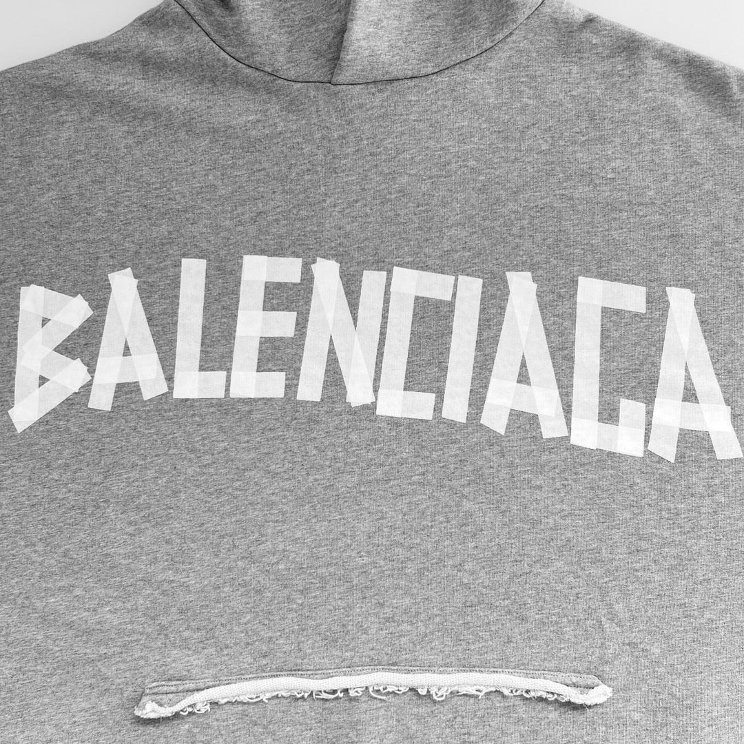 Grey Cotton Bold Text Pullover - Men's