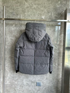Black and White Puffer Jacket - Men's