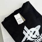 Black Cotton Logo Pullover - Men's