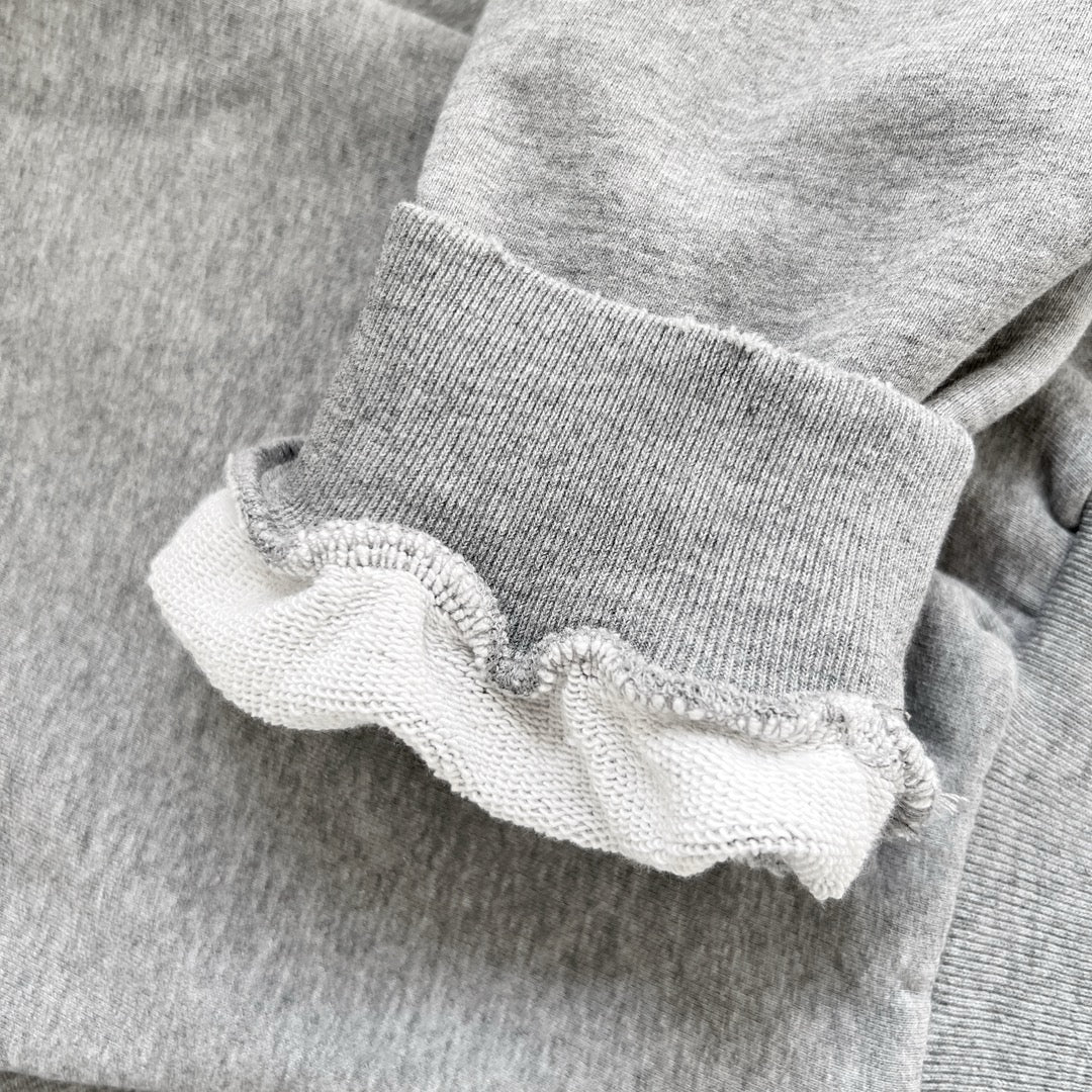 Grey Cotton Bold Text Pullover - Men's