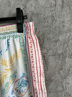 Ornate Print Silk Shorts - Men's