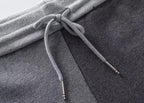 Grey Jersey Bar Stripe Drawstring - Men's