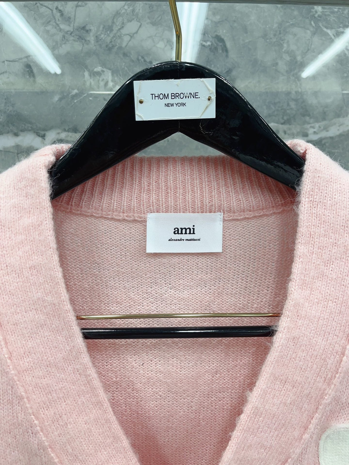 Light Blue and Pink Sweater - Men's