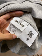 Grey Cotton Plain Pullover - Men's