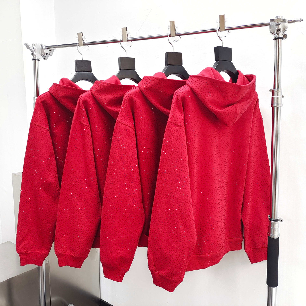 Red Cotton Graphic Pullover - Men's