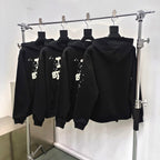 Black Cotton Slogan Pullover - Men's