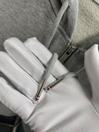 Navy Wool Armband Stripe Zip-Through - Men's