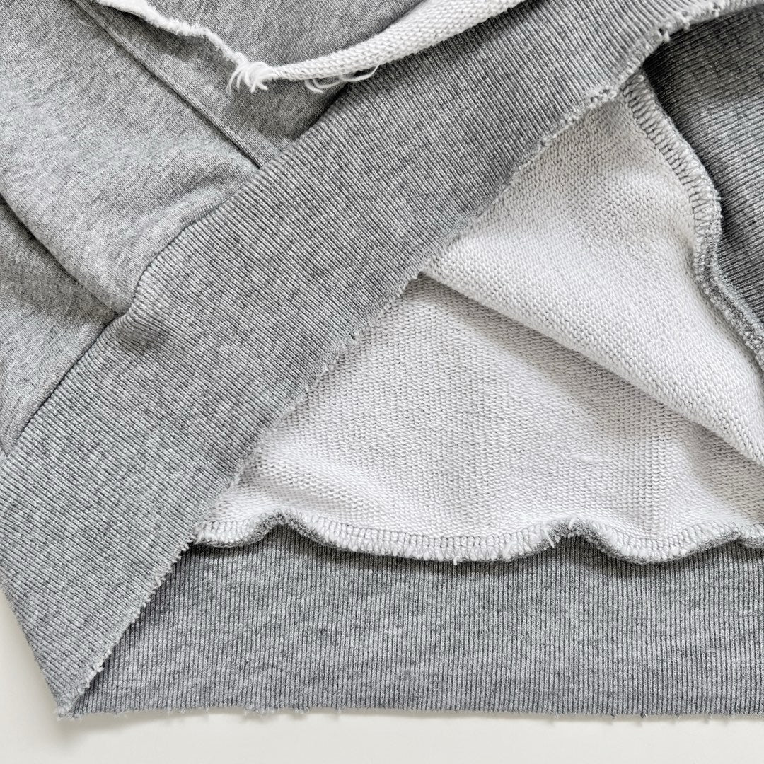 Grey Cotton Bold Text Pullover - Men's