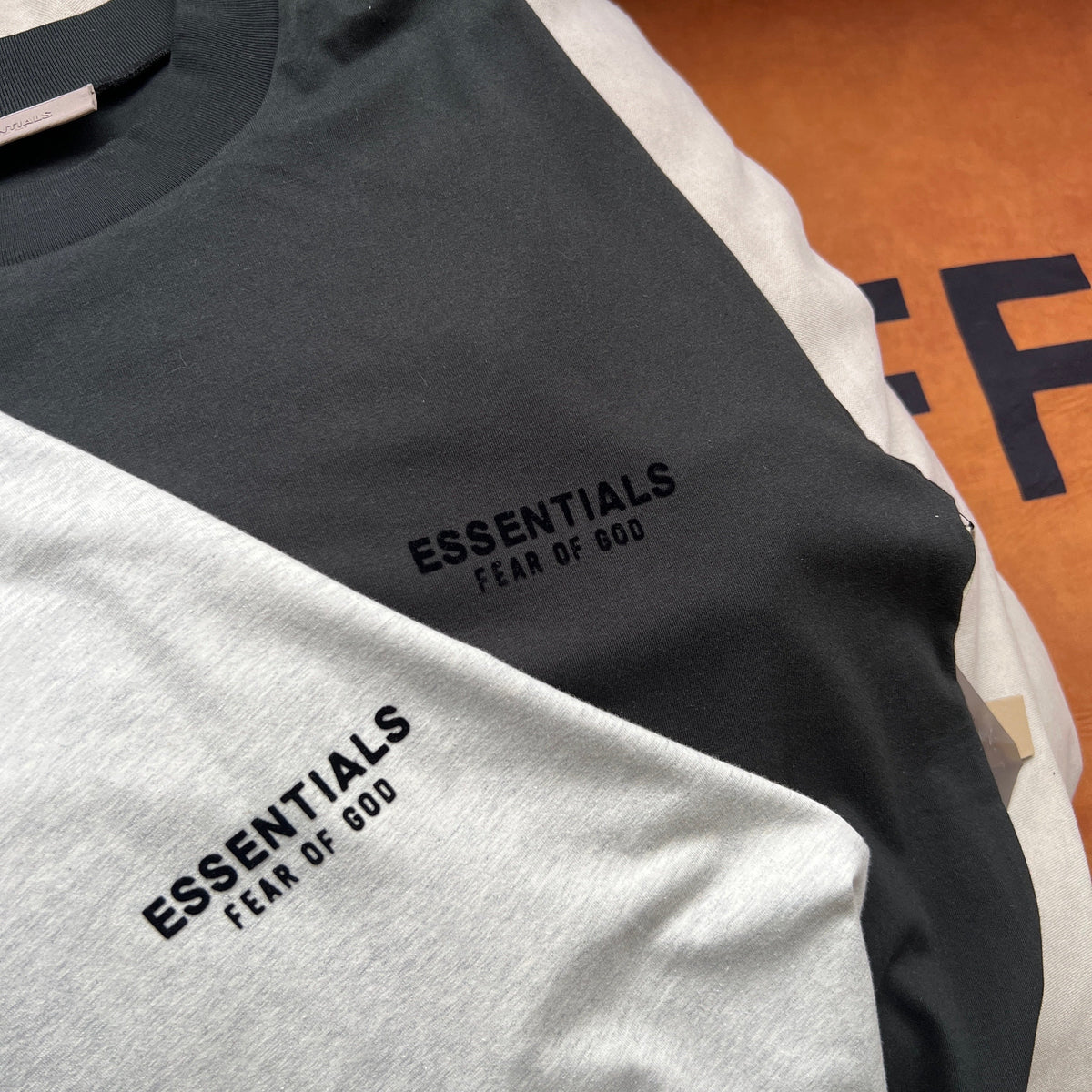 Grey Cotton Text Logo Short-Sleeve - Men's
