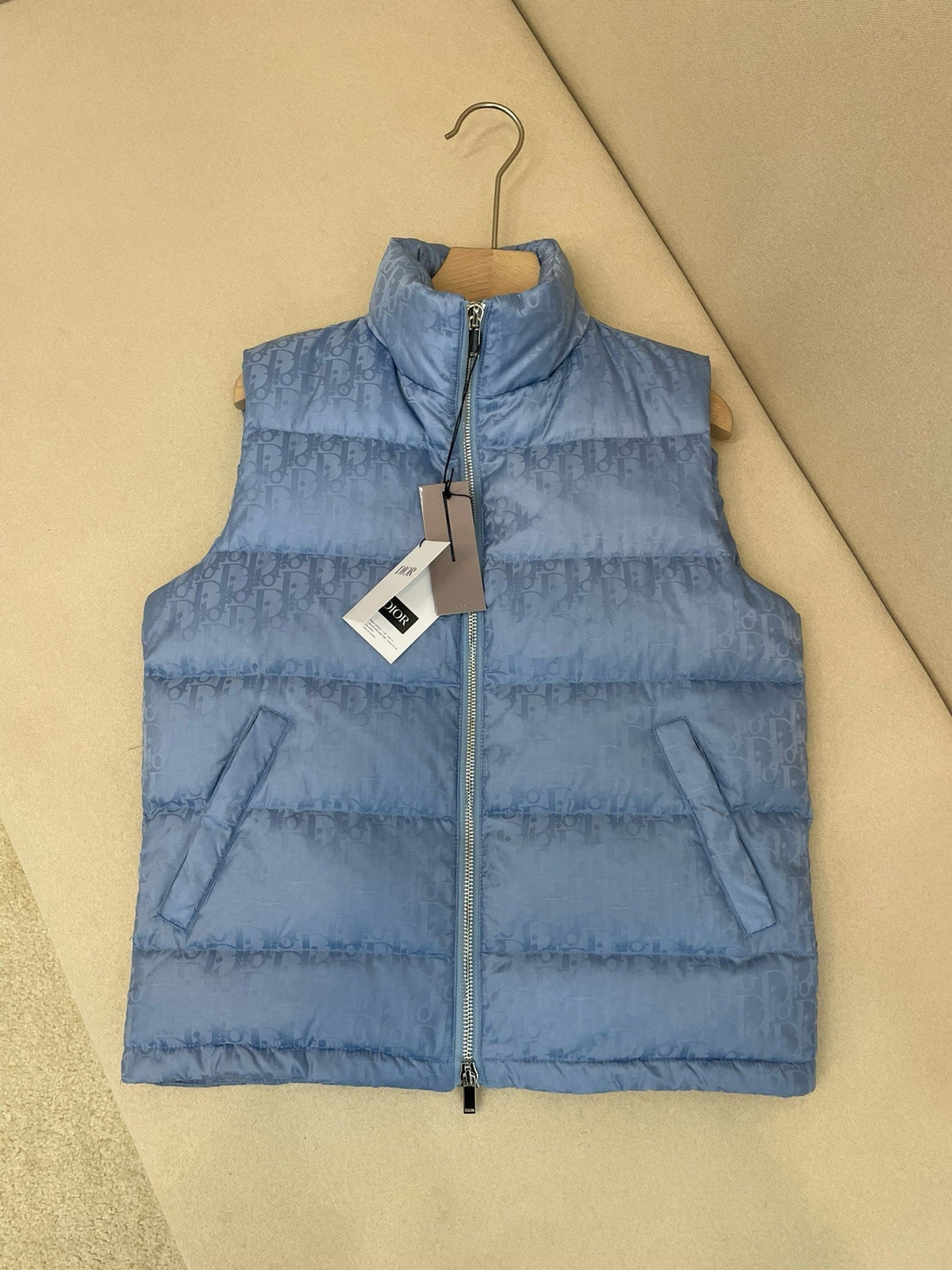 Blue Nylon Quilted Gilet - Men's