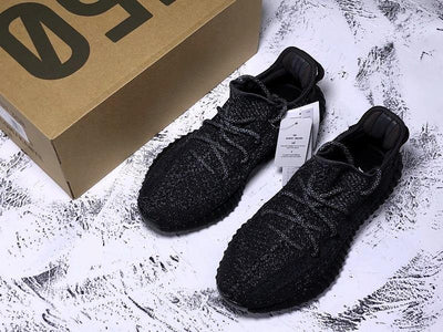 Yeezy 350 V2 Reflective Black Sneakers