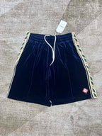 Navy Velour Side Tape Drawstring - Men's