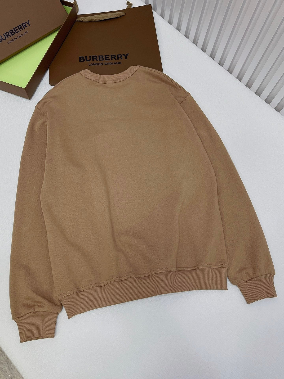 Black Cotton White Text Crewneck - Men's